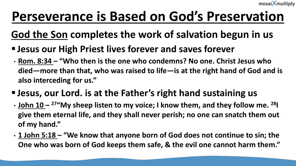 perseverance is based on god s preservation 1