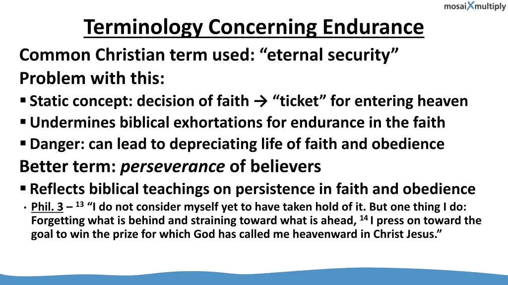 terminology concerning endurance
