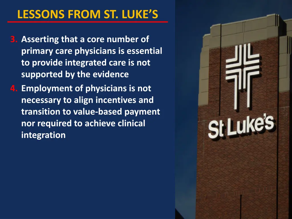 lessons from st luke s 1