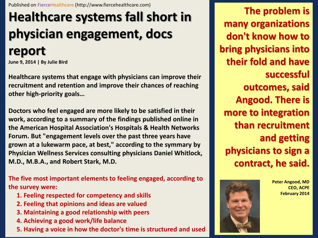 published on fiercehealthcare http