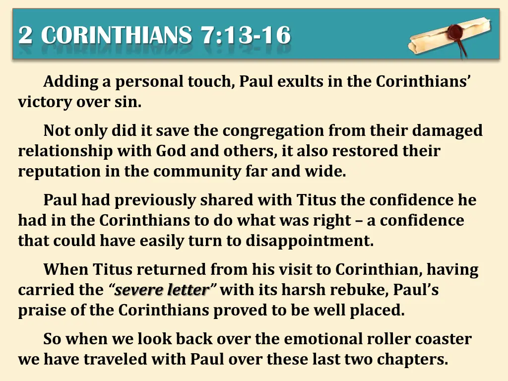 2 corinthians 7 13 16 1