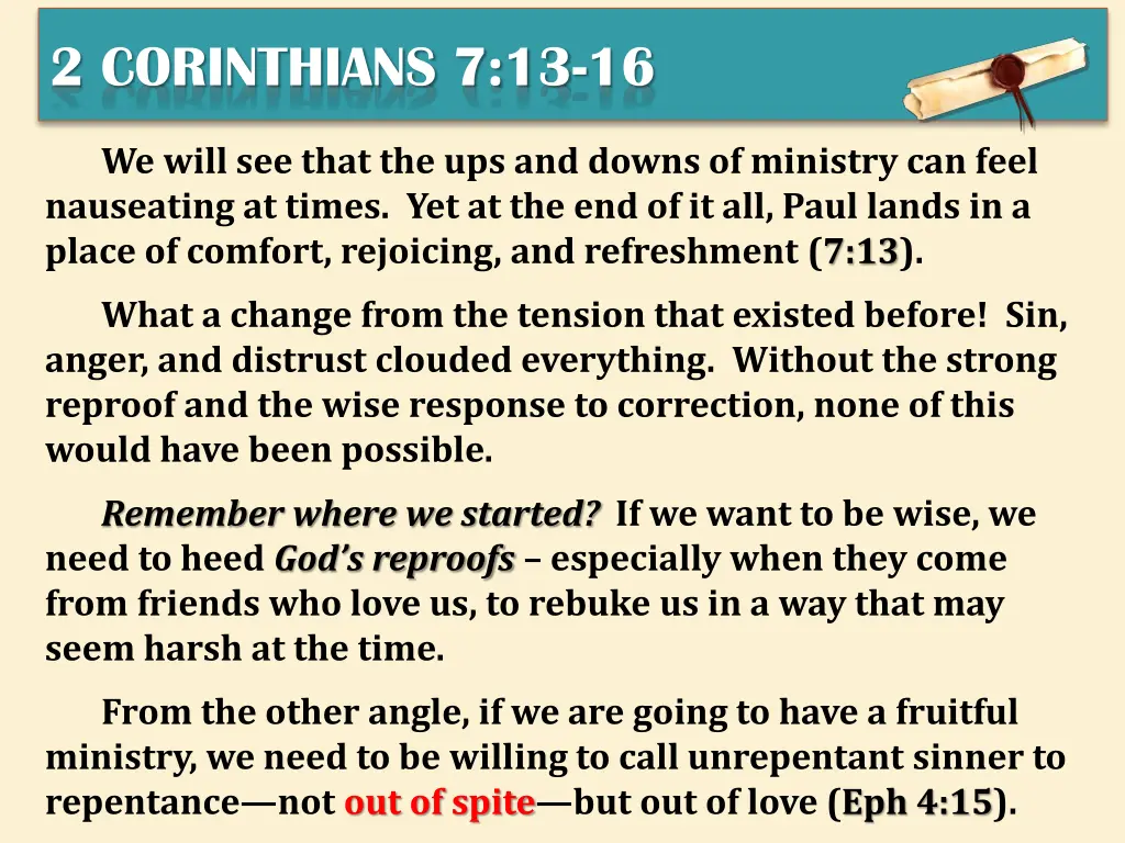2 corinthians 7 13 16 2