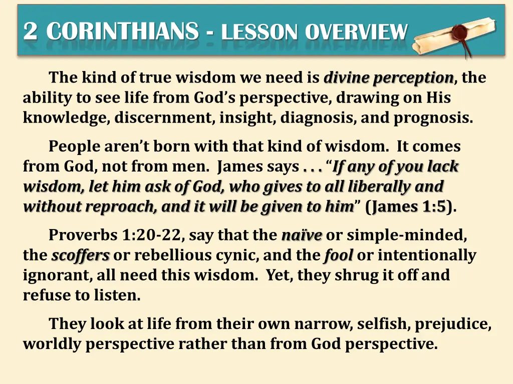 2 corinthians lesson overview 2