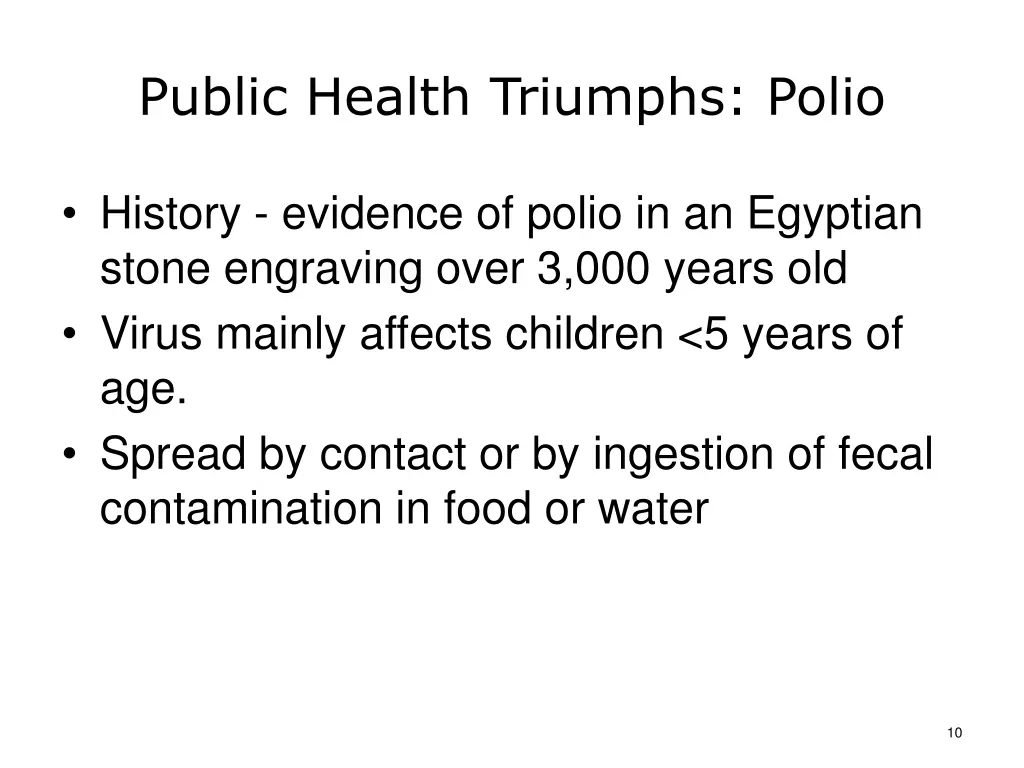 public health triumphs polio