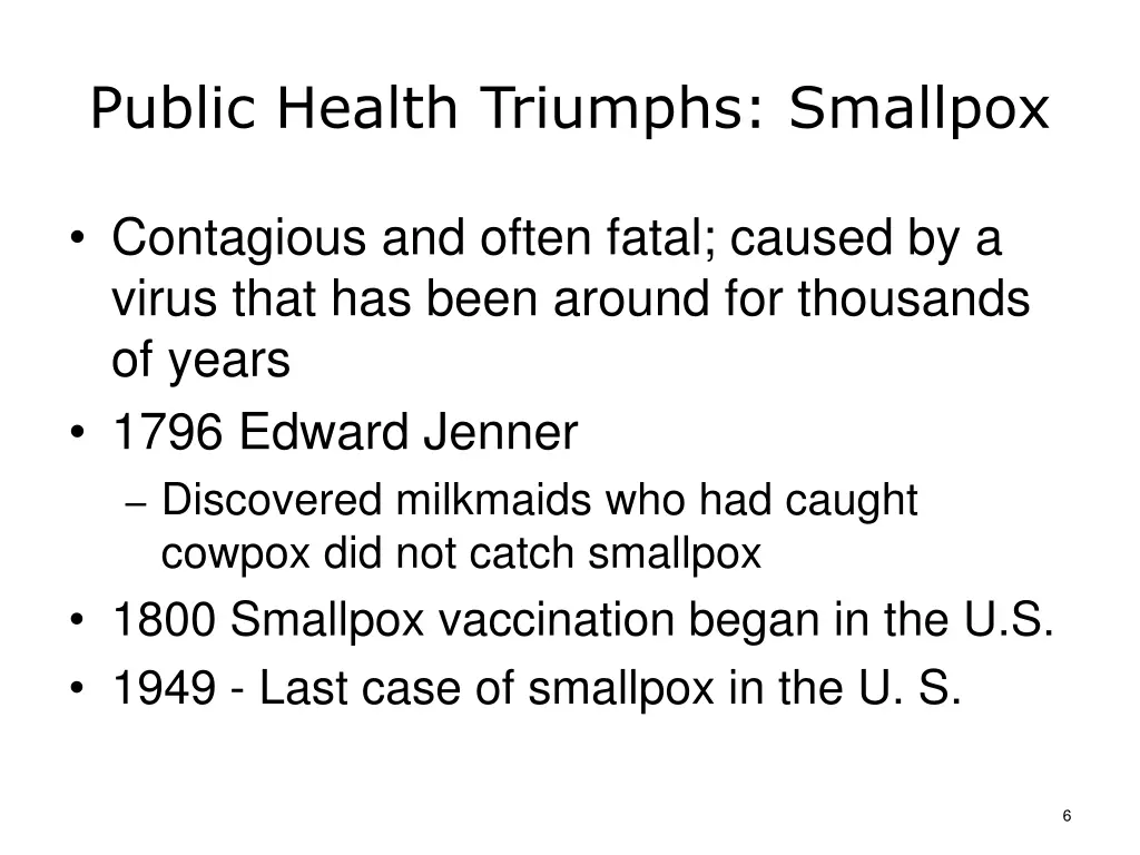 public health triumphs smallpox