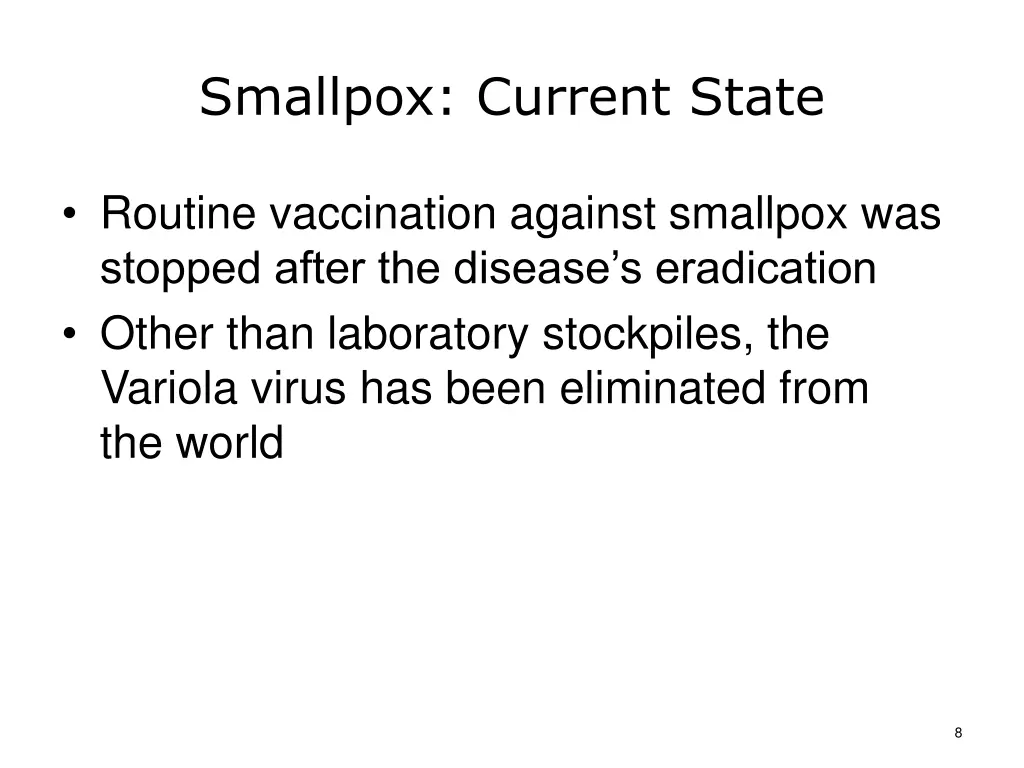 smallpox current state