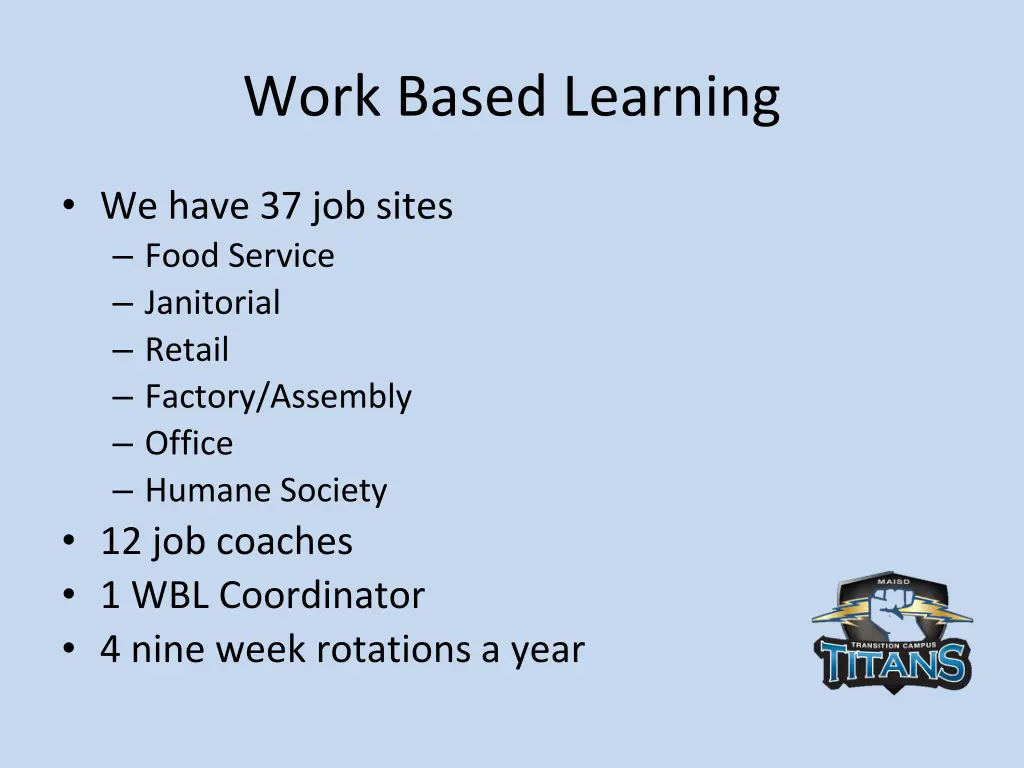 work based learning