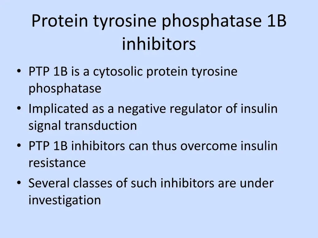 protein tyrosine phosphatase 1b inhibitors