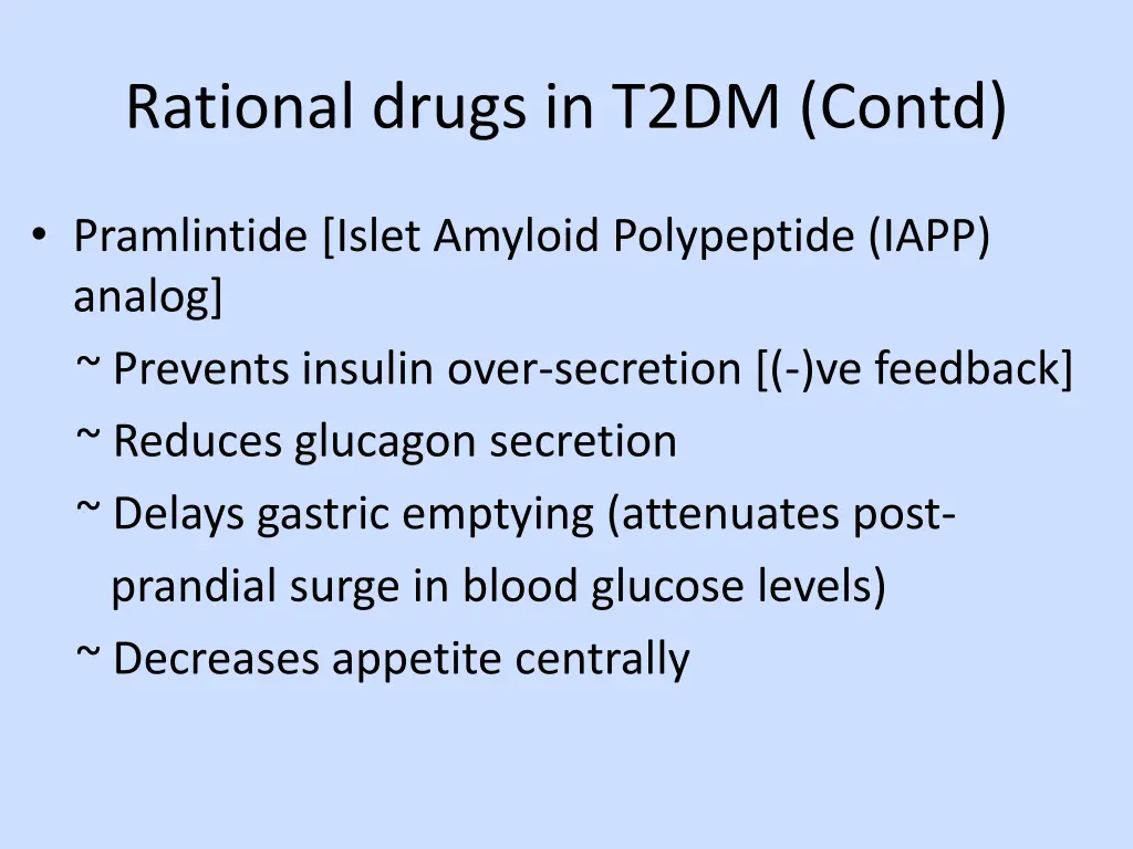rational drugs in t2dm contd