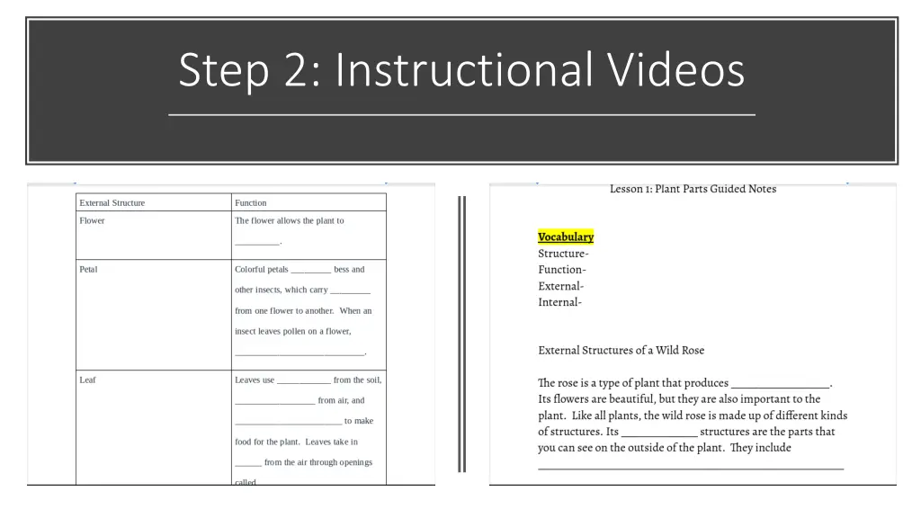 step 2 instructional videos 2