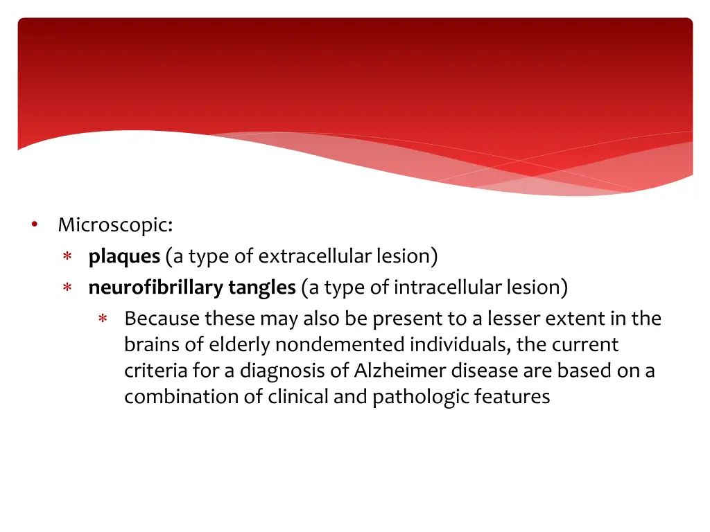 microscopic plaques a type of extracellular