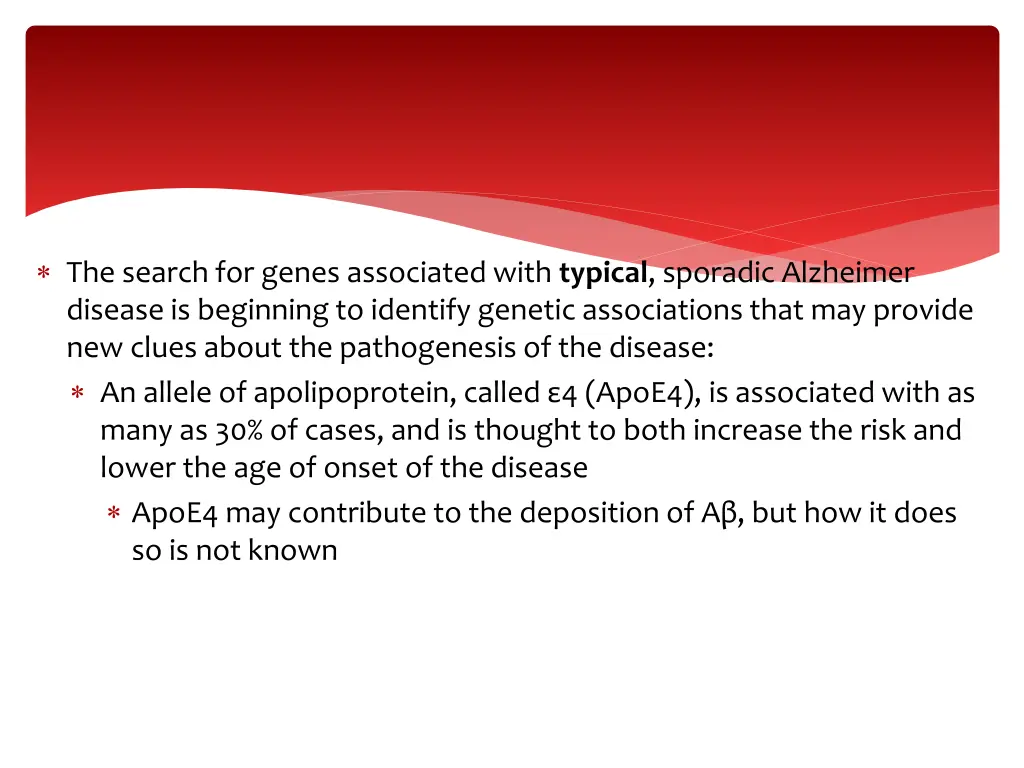 the search for genes associated with typical