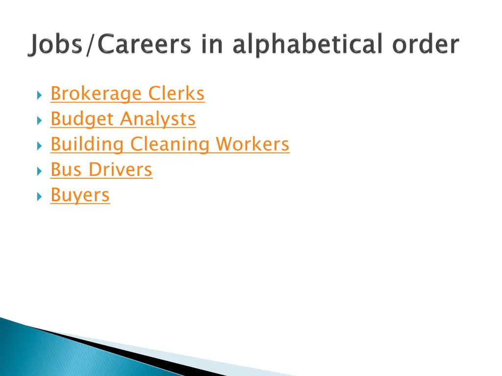 brokerage clerks budget analysts building