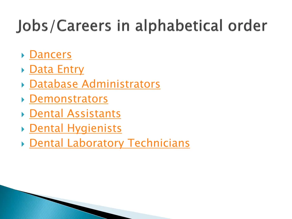 dancers data entry database administrators