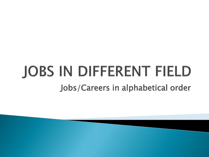 jobs careers in alphabetical order