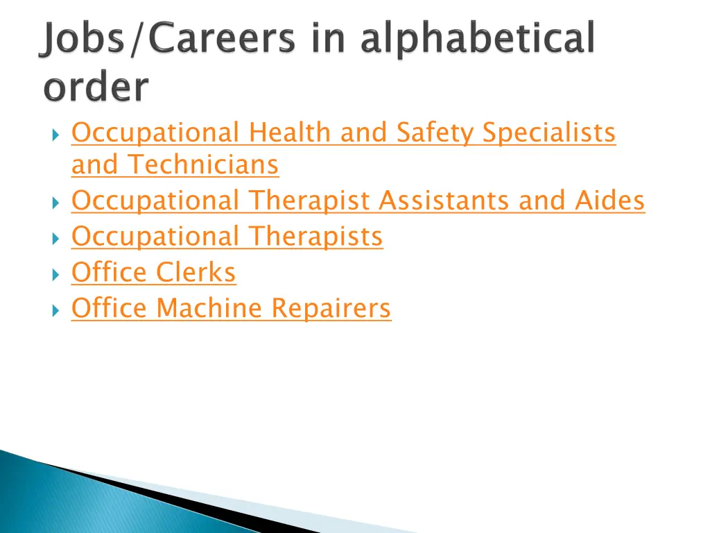 occupational health and safety specialists