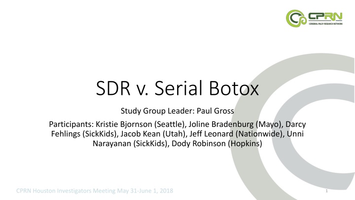 sdr v serial botox