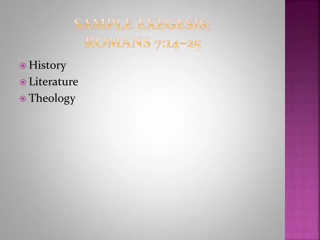sample exegesis romans 7 14 25