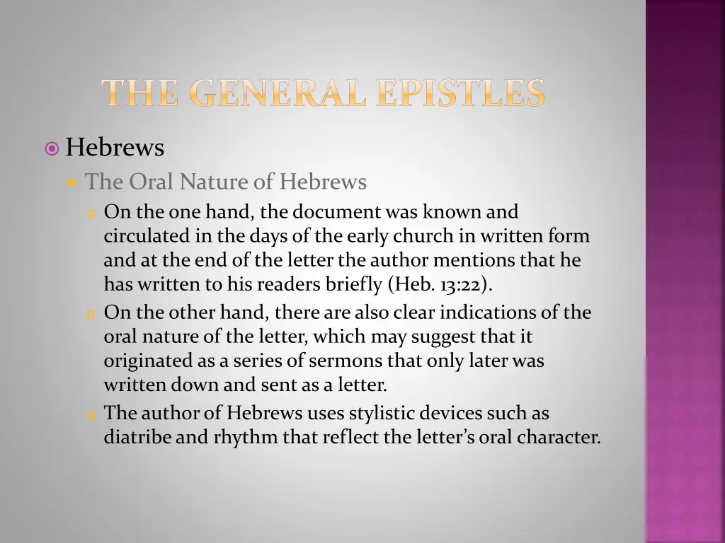 the general epistles