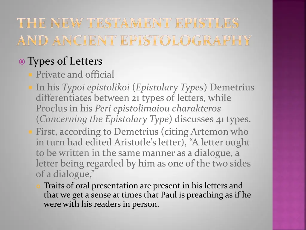 the new testament epistles and ancient 4
