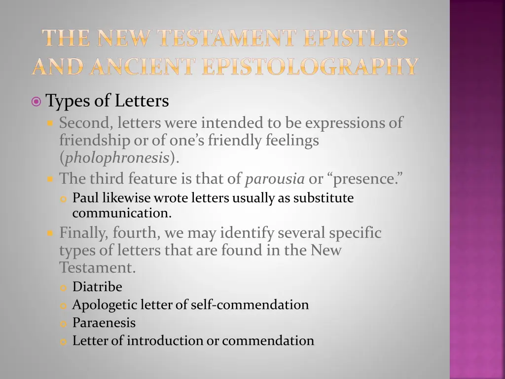 the new testament epistles and ancient 5
