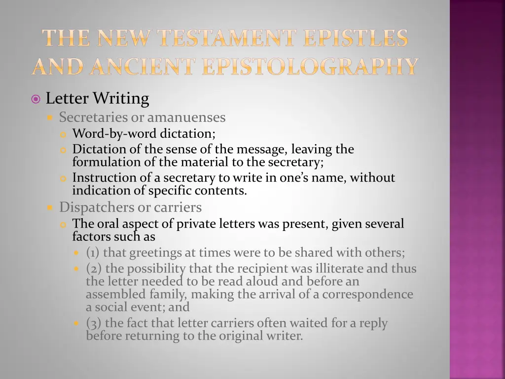 the new testament epistles and ancient 6