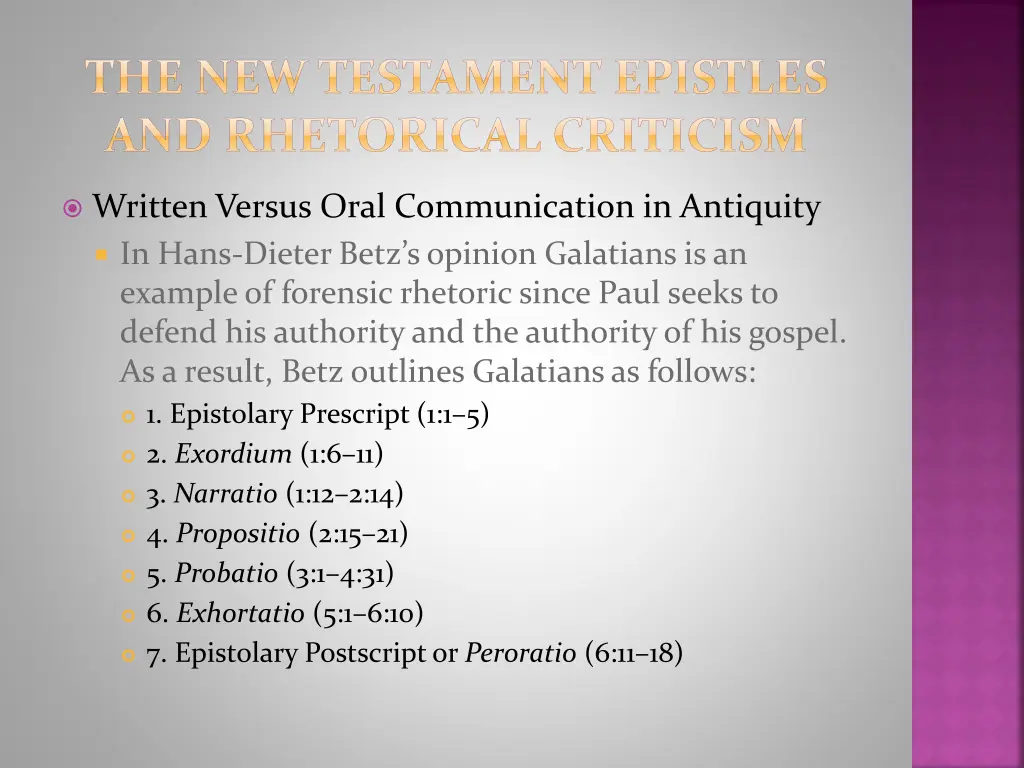 the new testament epistles and rhetorical 3