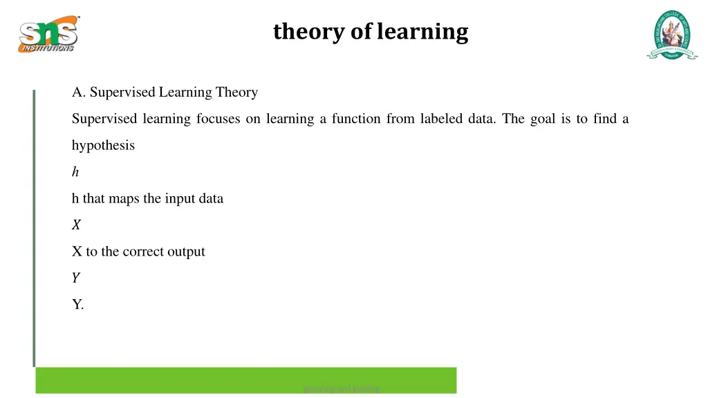 theory of learning 4