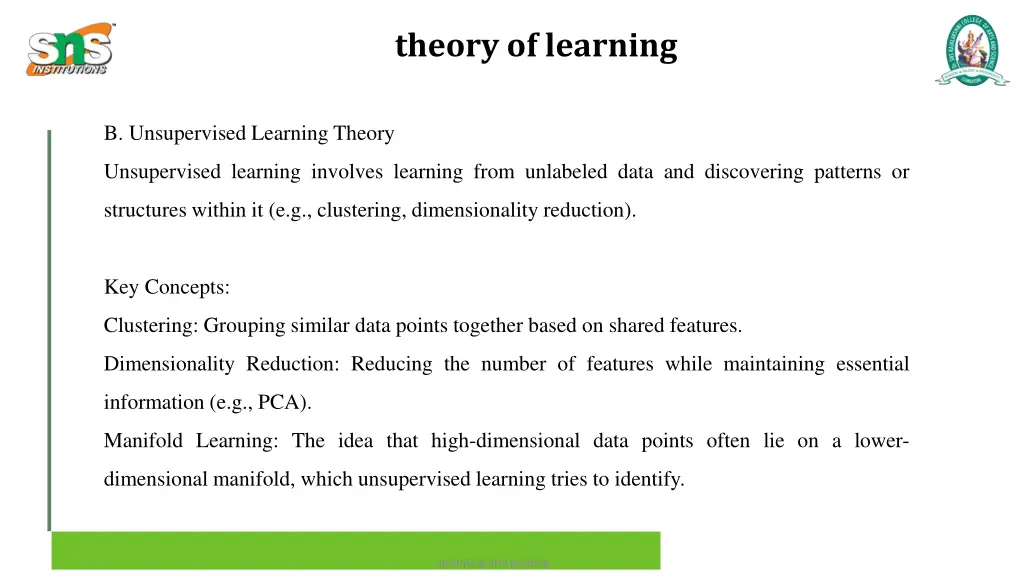 theory of learning 7