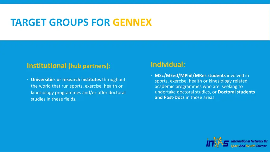 target groups for gennex