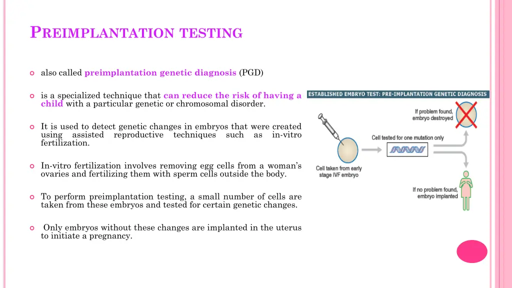 p reimplantation testing