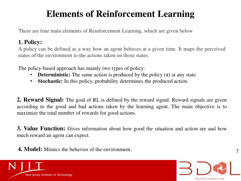 elements of reinforcement learning