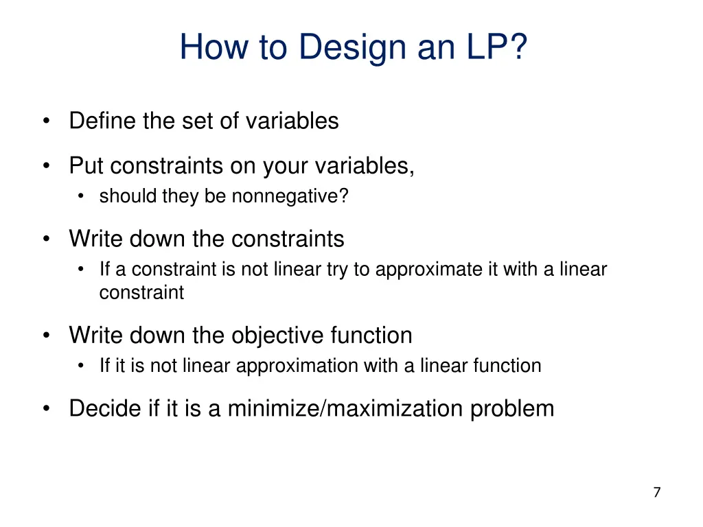how to design an lp