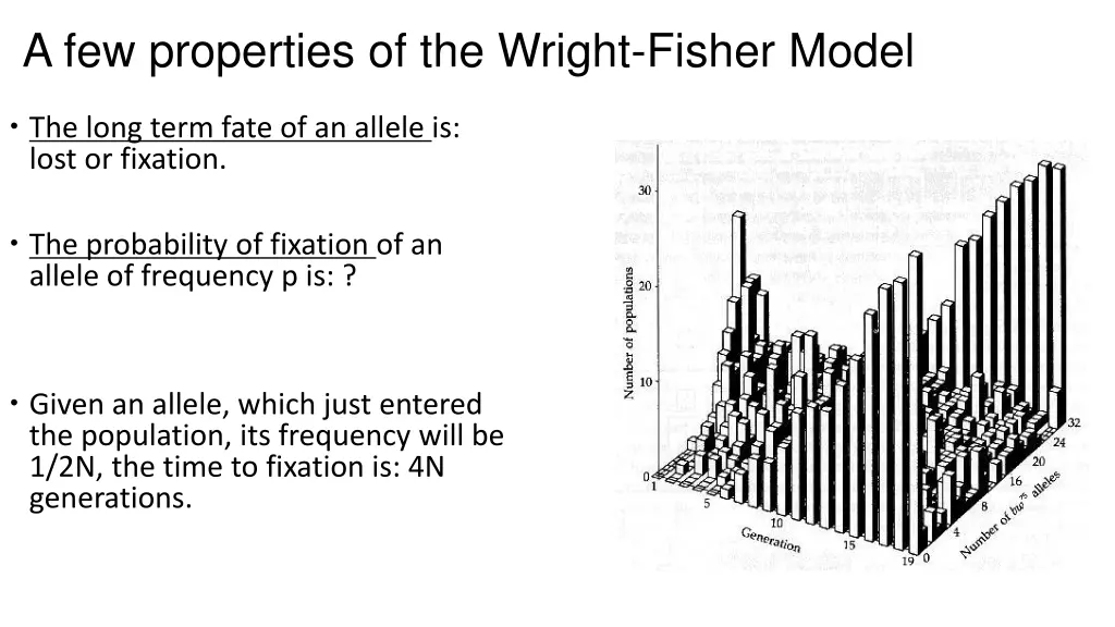 a few properties of the wright fisher model