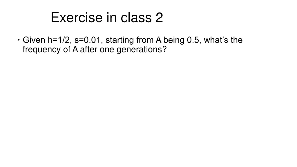 exercise in class 2