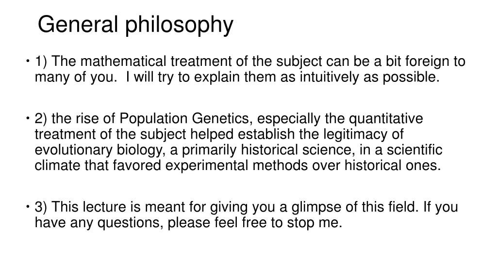 general philosophy