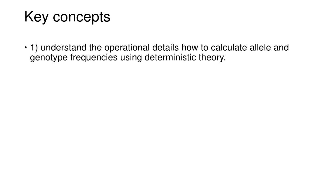 key concepts