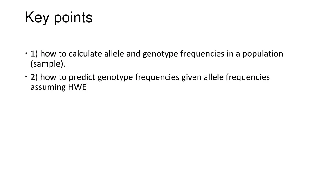key points