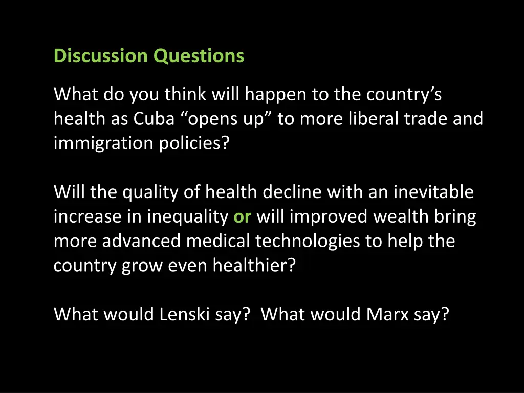 discussion questions