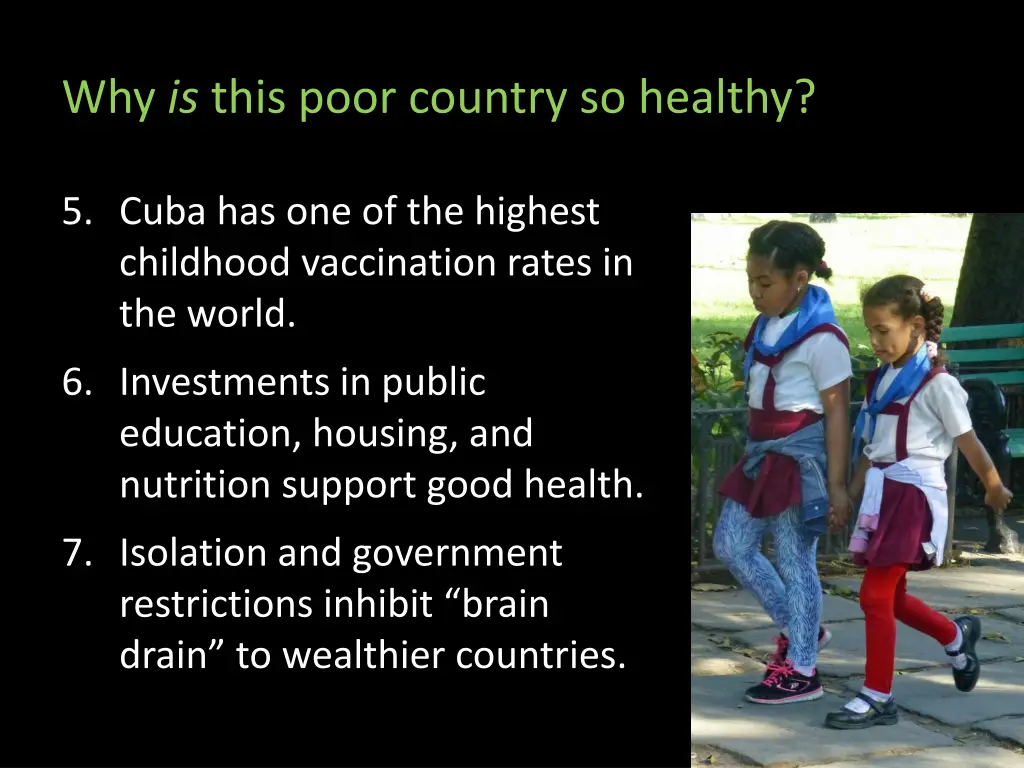 why is this poor country so healthy 1