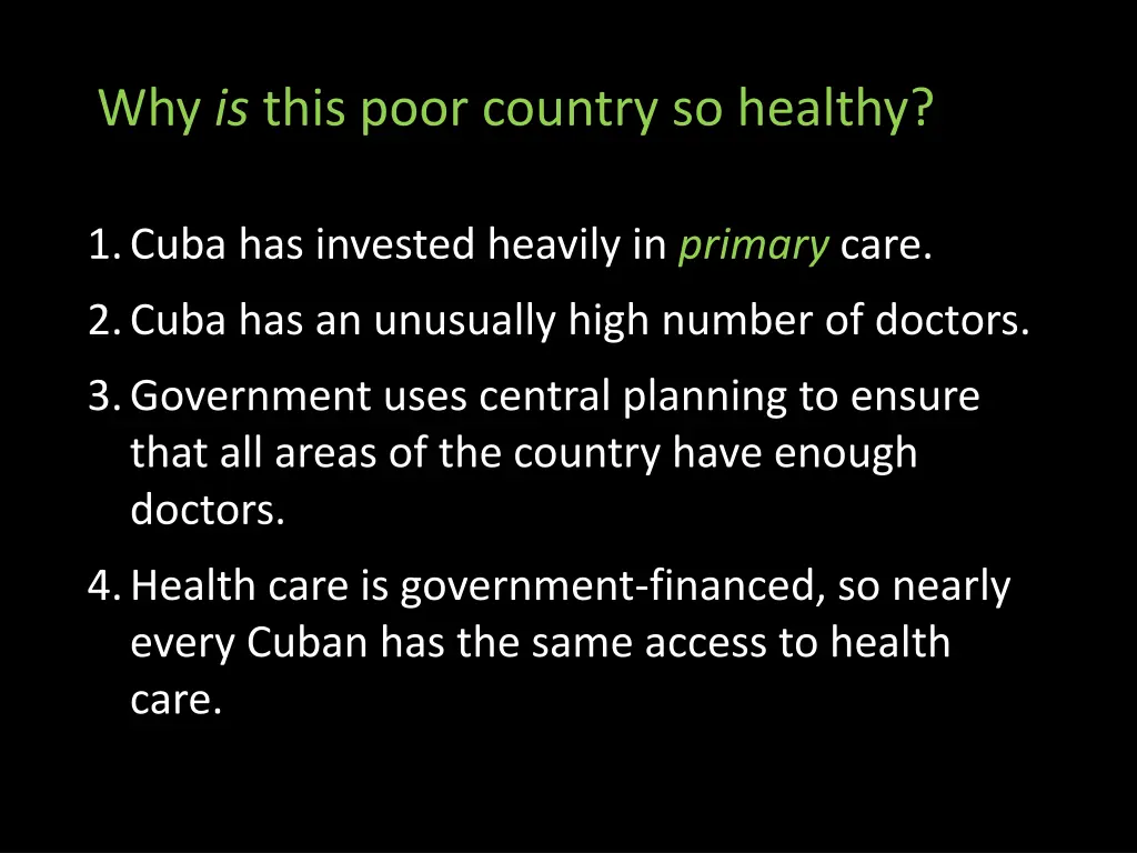 why is this poor country so healthy
