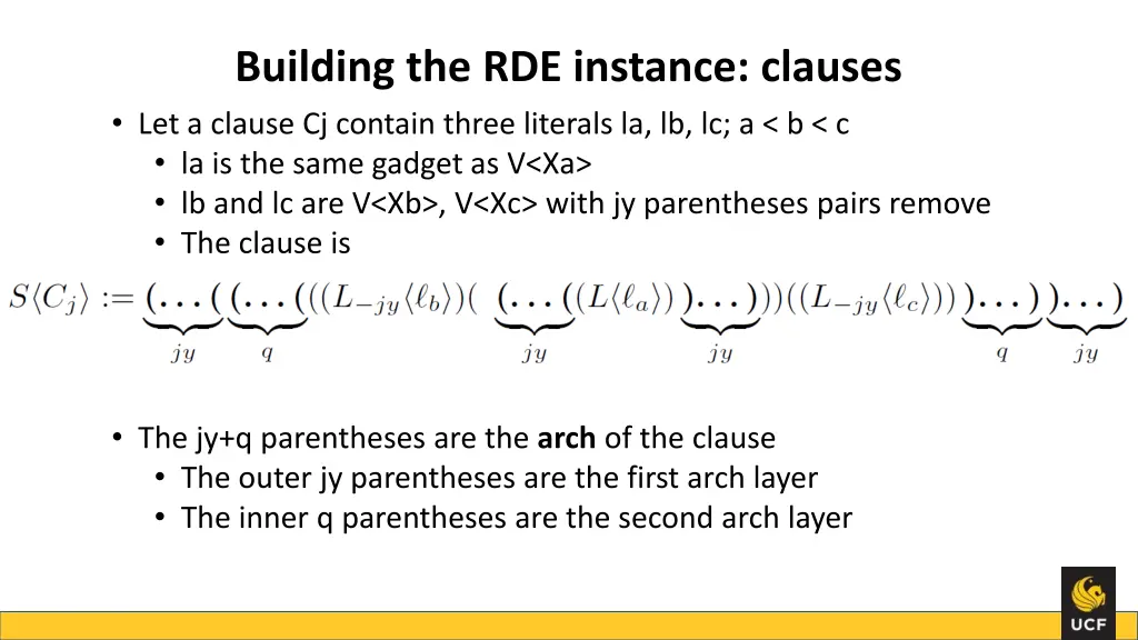building the rde instance clauses let a clause
