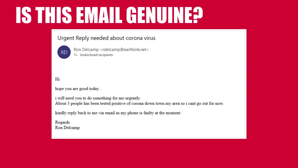 is this email genuine
