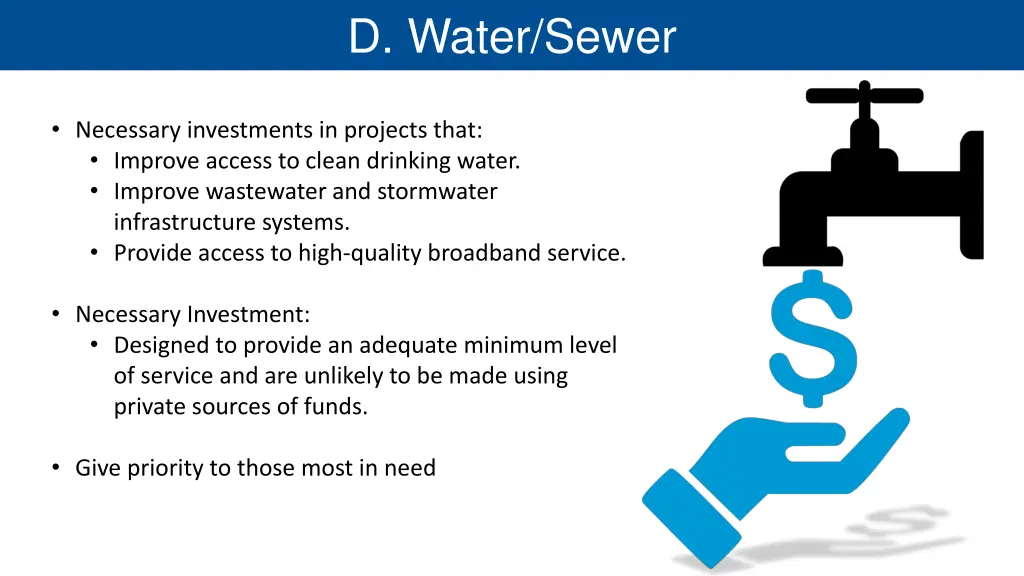 d water sewer