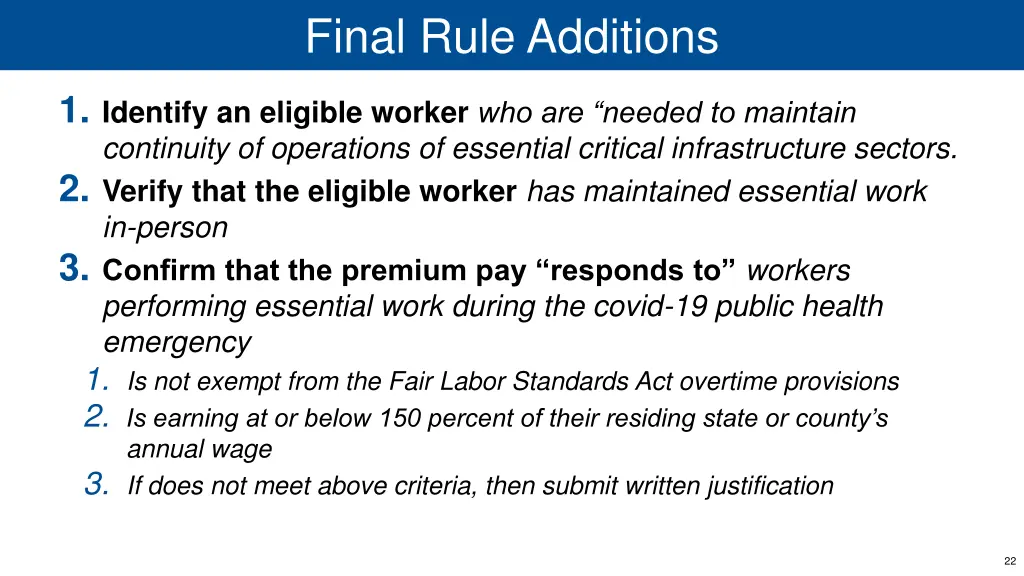 final rule additions 1