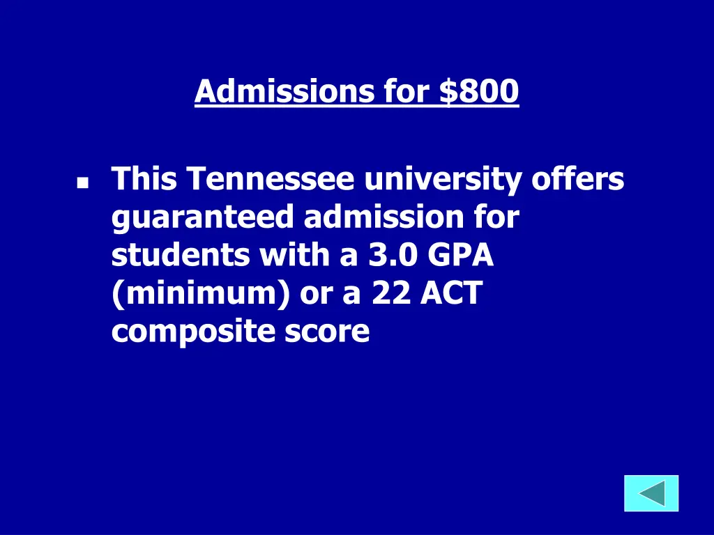 admissions for 800