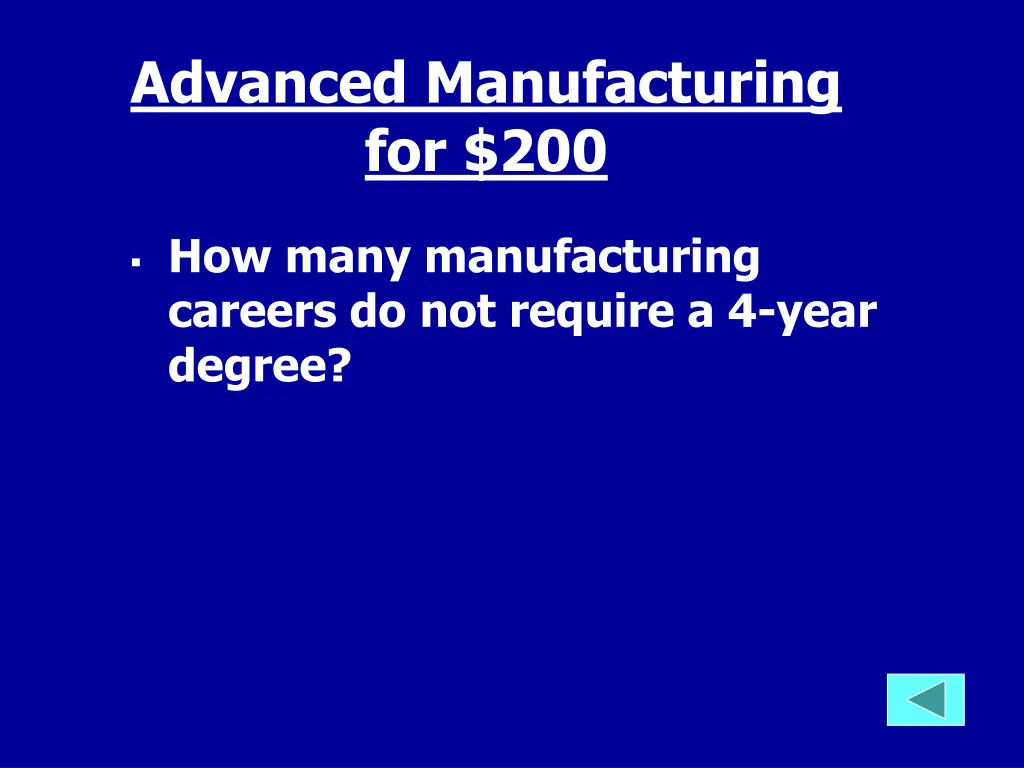 advanced manufacturing for 200
