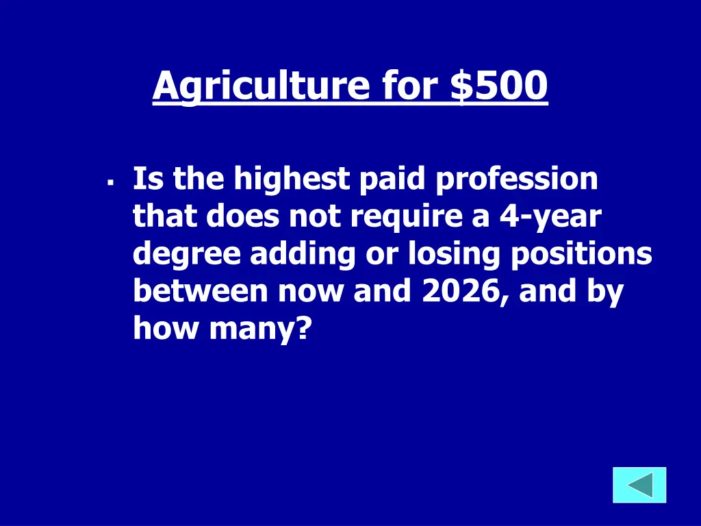agriculture for 500