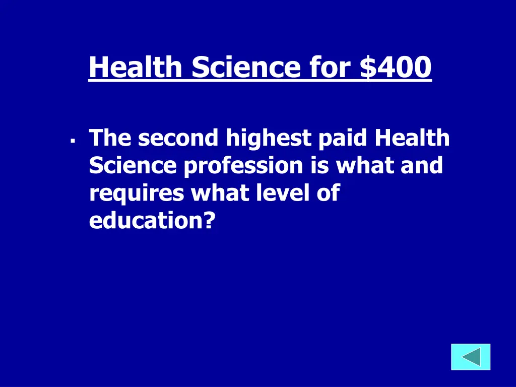 health science for 400