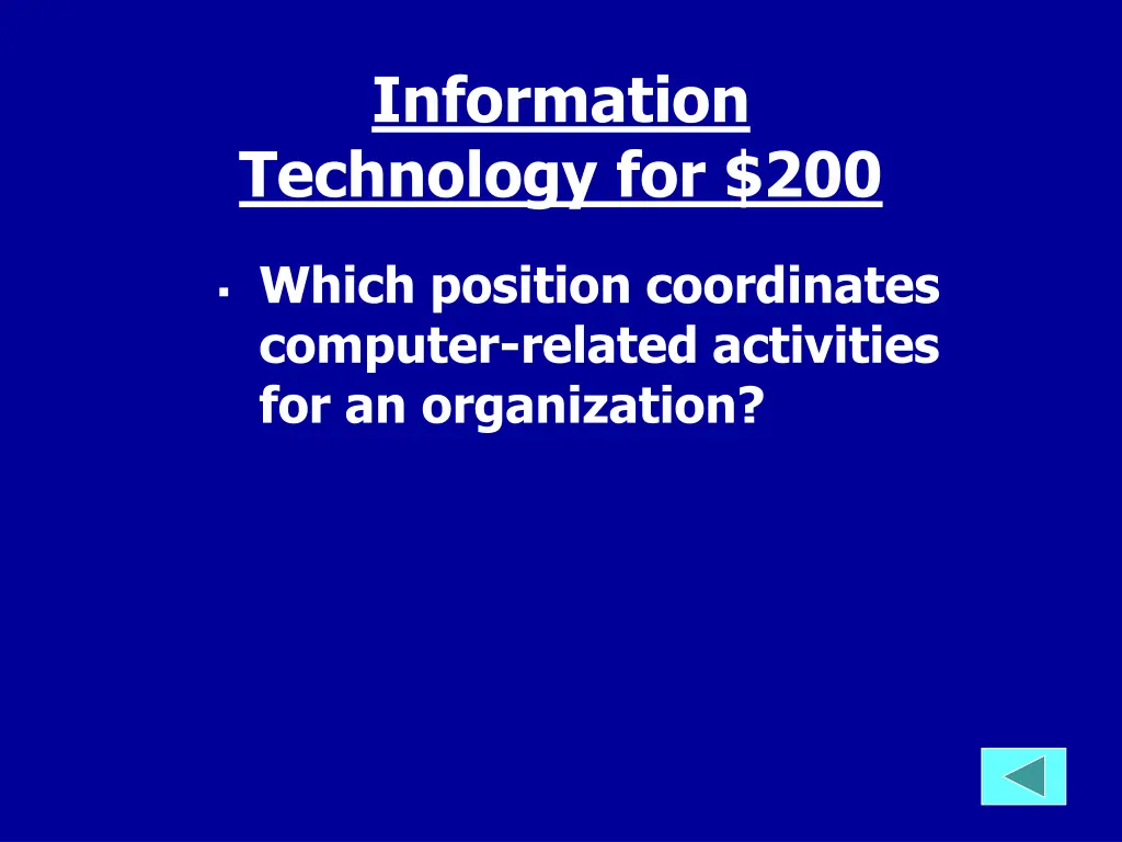 information technology for 200